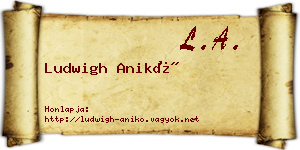 Ludwigh Anikó névjegykártya